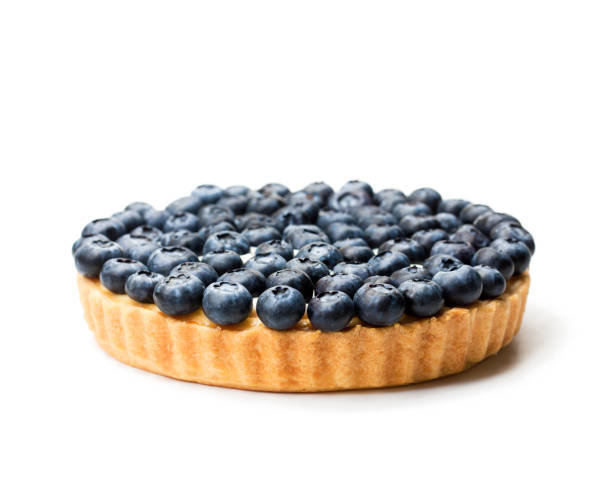 istock Blueberry  tart isolated on white background 896715658