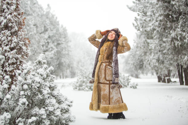 istock Happy winter woman 896718078