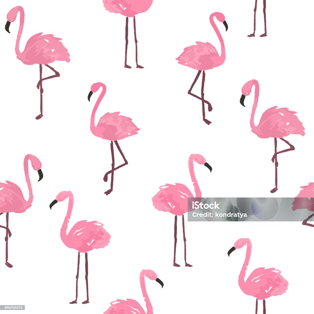 Joli fond flamingo. - clipart vectoriel de Flamant libre de droits