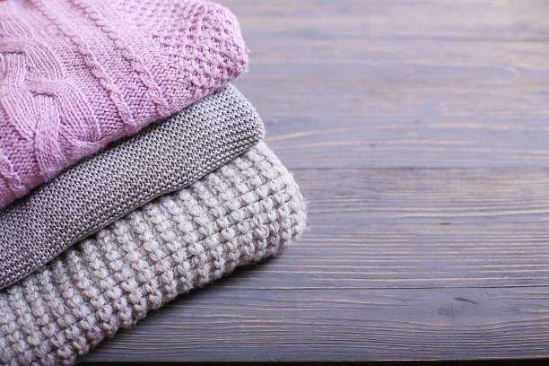 istock Autumn accessories knitted sweaters and leaves 896734108