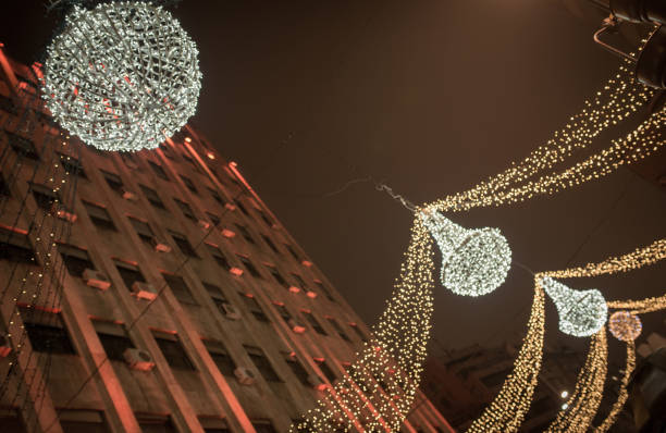 istock Decorative lights in city for Christmas 896744792
