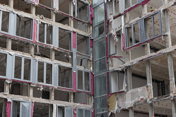 istock House demolition, cross-section through the building 896745586