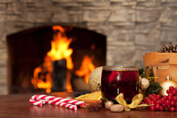 istock Mulled wine near the fireplace 896745868