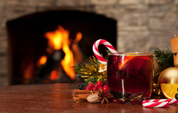istock Mulled wine near the fireplace 896746006