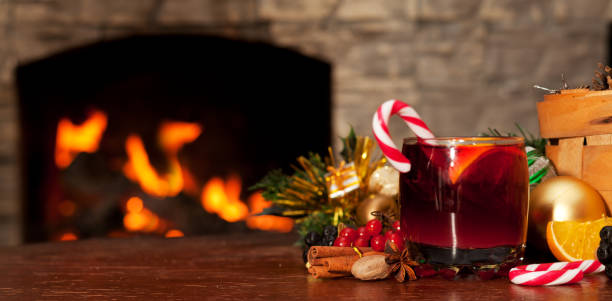 istock Mulled wine near the fireplace 896746194