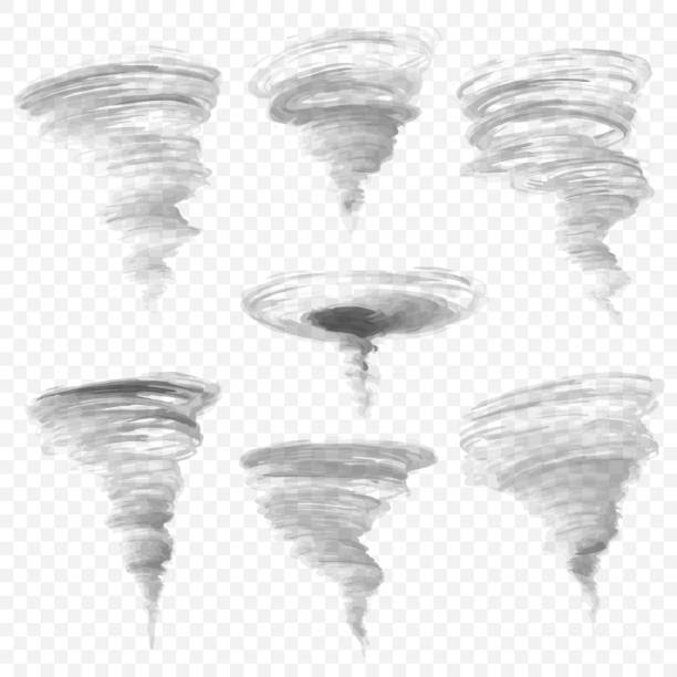 przezroczyste tornado abstrakcyjne na tle w kratkę. ilustracja wektorowa - tornado obrazy stock illustrations