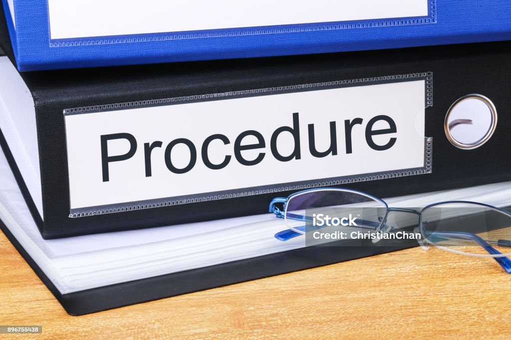 Procedure Concept Business concept with text Procedure. Instructions Stock Photo