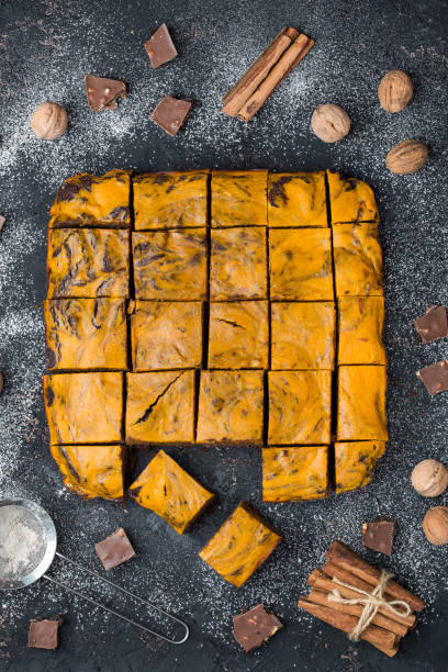 istock Brownie with pumpkin and chocolate 896774922