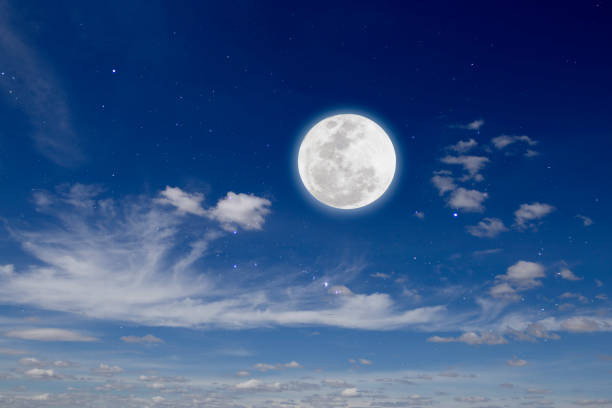 istock Full Moon With Cloud In Starry Night. Romantic concept. 896788292