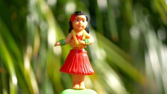 Traditional hula dancer souvenir toy in 4K