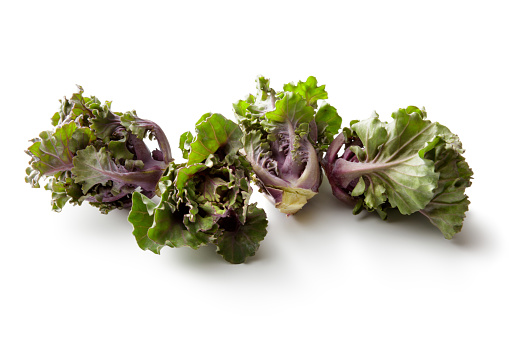 Vegetables: Flower Sprouts Isolated on White Background