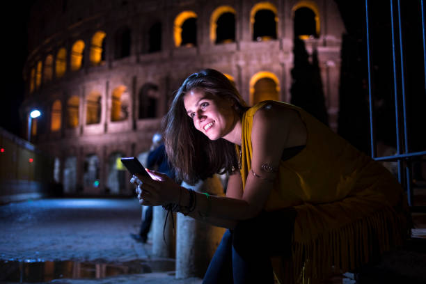 istock Tourist wih smart phone in Italy 896819902