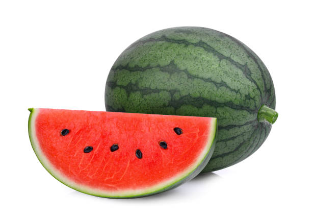 istock whole and slice red watermelon isolated on white background 896822692
