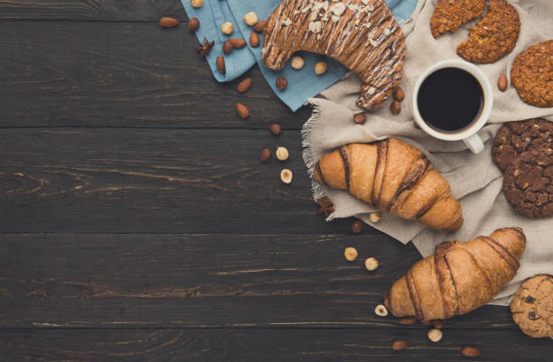 istock Mockup for bakery with copy space on rustic wood 896842614