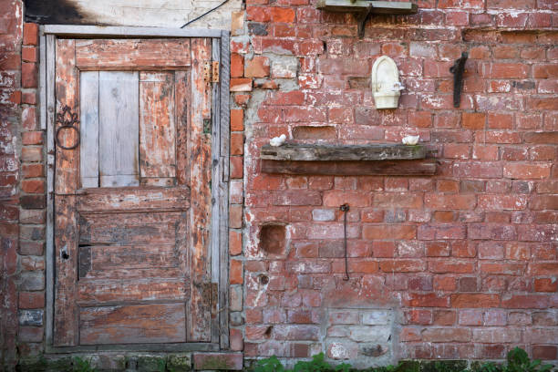 istock The door on the brick wall 896843106