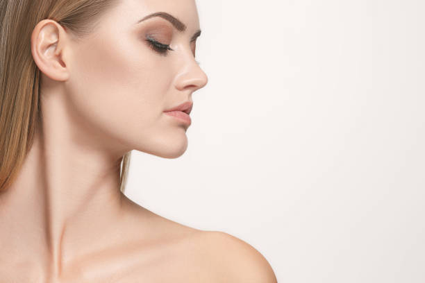 istock Beautiful Girl face. Perfect skin 896845214