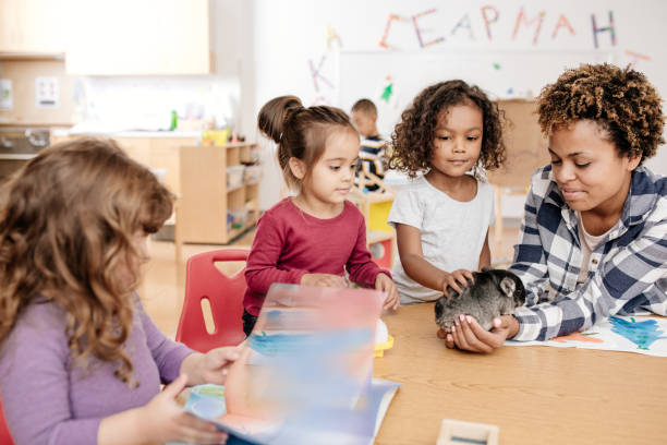 istock Kids learning about domestic pets in kindergarten 896848518