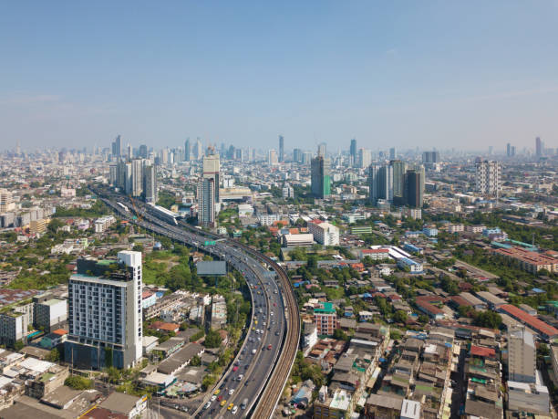 istock Skyscrapers in Downtown Bangkok with blue sky, Thailand 896849342