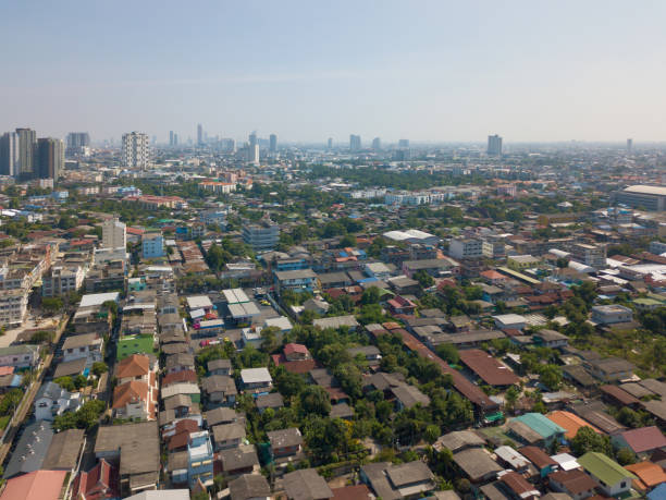 istock Skyscrapers in Downtown Bangkok with blue sky, Thailand 896849406