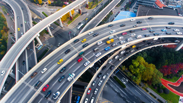 istock Nanpu bridge aerial highway junction 896881044