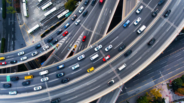 istock Nanpu bridge aerial highway junction 896881056