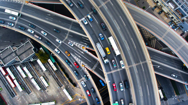 istock Nanpu bridge aerial highway junction 896881066