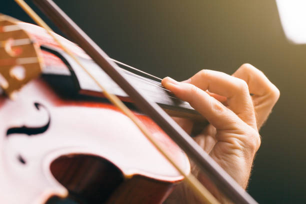 istock Detail of hand playing violin. Macro. Soft focus. 896892058