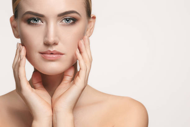 istock Beautiful Girl face. Perfect skin 896892348
