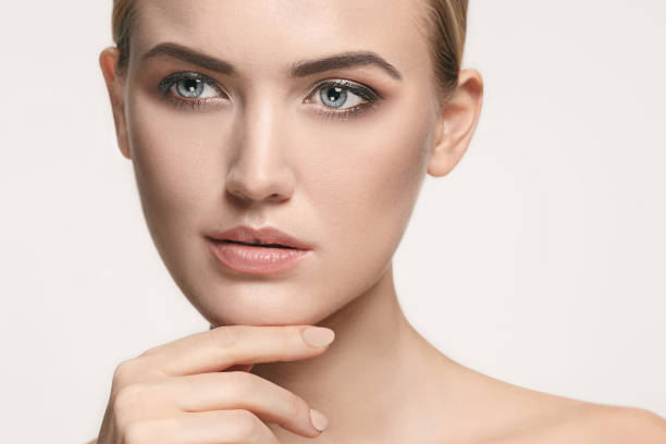 istock Beautiful Girl face. Perfect skin 896896832