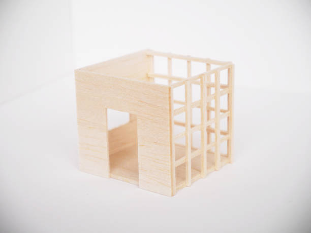 istock miniature wooden model cutting artwork craft handmade minimal style 896897146