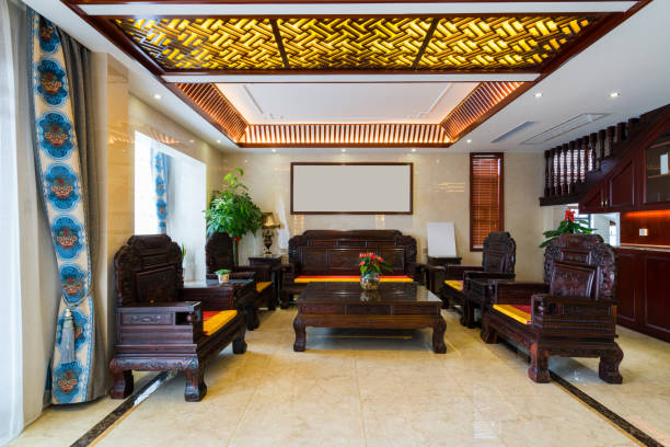 istock house interior with Chinese style decoration 896897570