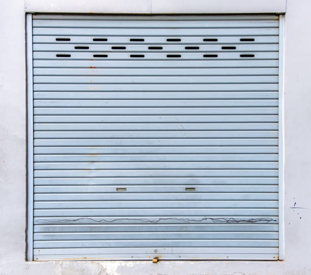 istock background  Steel door steel rolling shutter 896903552