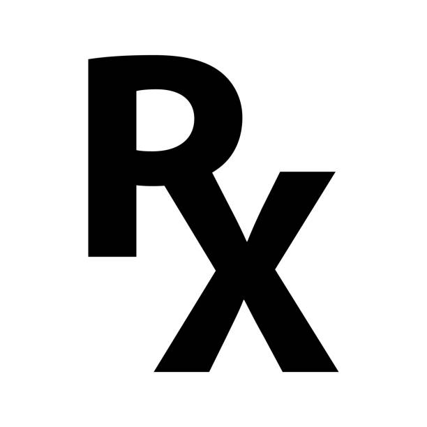 rx 薬局薬アイコン白背景に。フラット スタイル。rx のシンボル。医学の記号。シンプルな rx アイコン。 - rx点のイラスト素材／クリップアート素材／マンガ素材／アイコン素材
