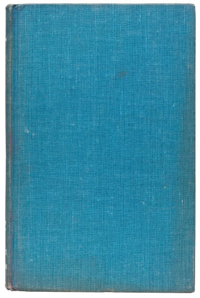 einfache abdeckung eine alte blaue buch isolated on white - book book spine in a row library stock-fotos und bilder