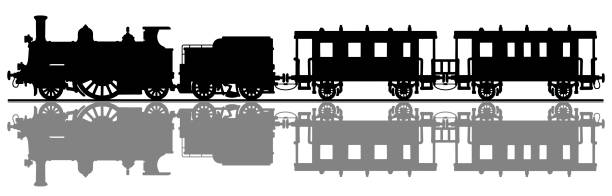 istock The silhouette of a vintage steam train 896929992