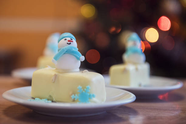 istock Christmas dessert with snowman 896957268