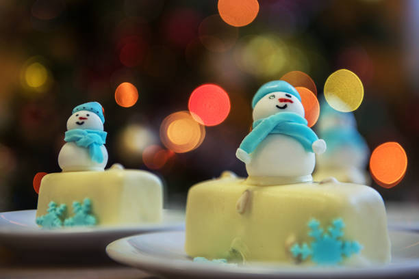 istock Christmas dessert with snowman 896957434