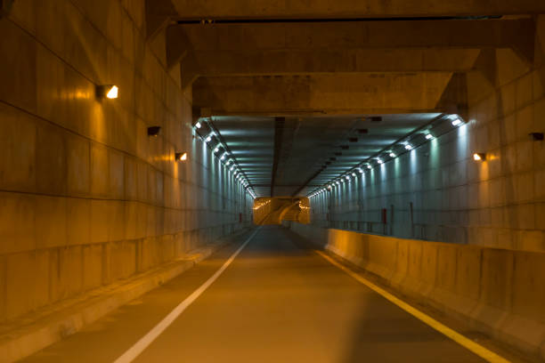 istock Blurred Motion  of Highway Road Tunnel. 896962696