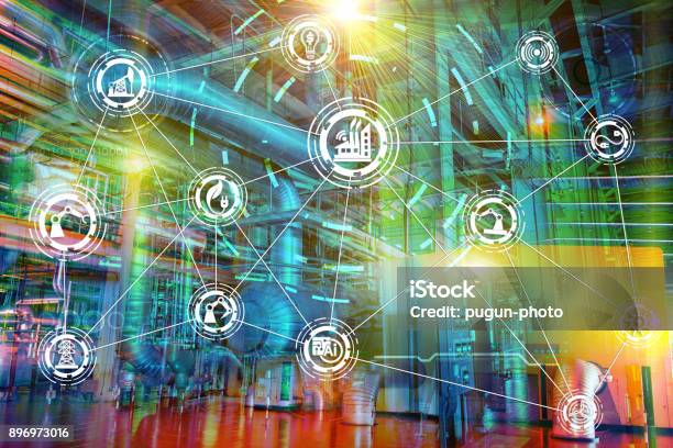 Internet Of Things Network Stock Photo - Download Image Now - Food, Industry, Technology