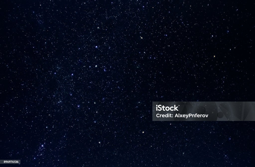 Dark night sky with plenty of stars as background Star - Space Stock Photo