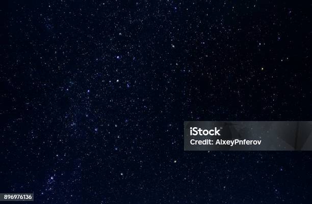 Dark Night Sky With Plenty Of Stars As Background Stock Photo - Download Image Now - Star - Space, Star Shape, Sky