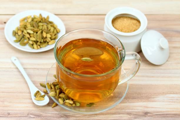 istock Black tea with flavor of cardamom seeds 896997286