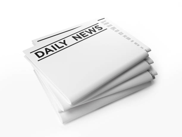 istock Fake Newspaper On White Background 897012040