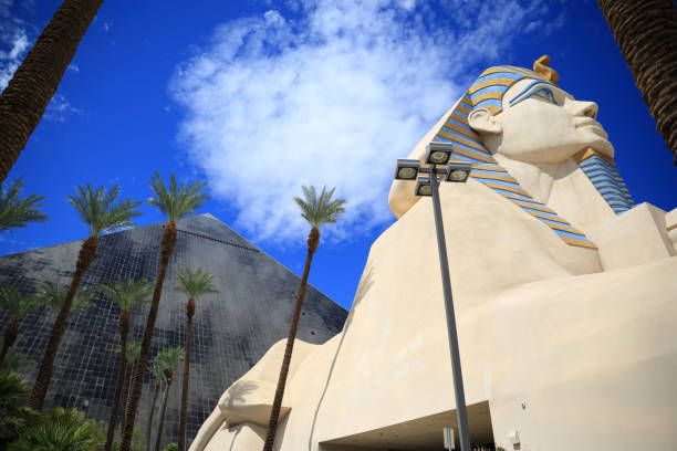 Luxor hotel Las Vegas Las Vegas, USA - September 13,2017: Luxor hotel in Las Vegas strip. The hotel officially opened at 4 AM on October 13, 1993, to a crowd of 10,000 people luxor las vegas stock pictures, royalty-free photos & images