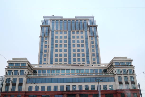 istock buildings at an acute angle on a winter day 897023976