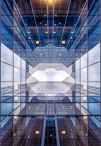 modern glass building, abstract architecture