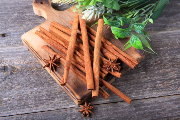 istock Cinnamon stick and star anise spice 897056634