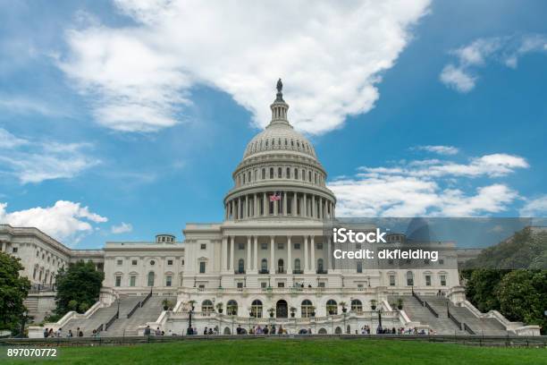 United States Capitol West In Washington Dc Stock Photo - Download Image Now - Capitol Building - Washington DC, Washington DC, House Of Representatives