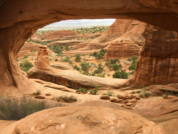 istock Hidden arch in remote Arches National Park 897076038
