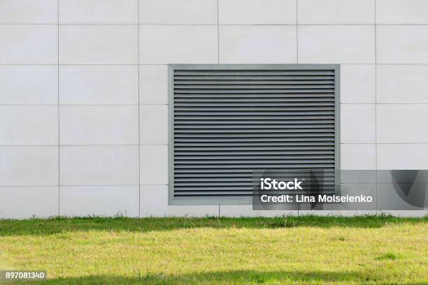 Lattice Shutters Vent Cover On The Wall Of The House Stock Photo - Download Image Now